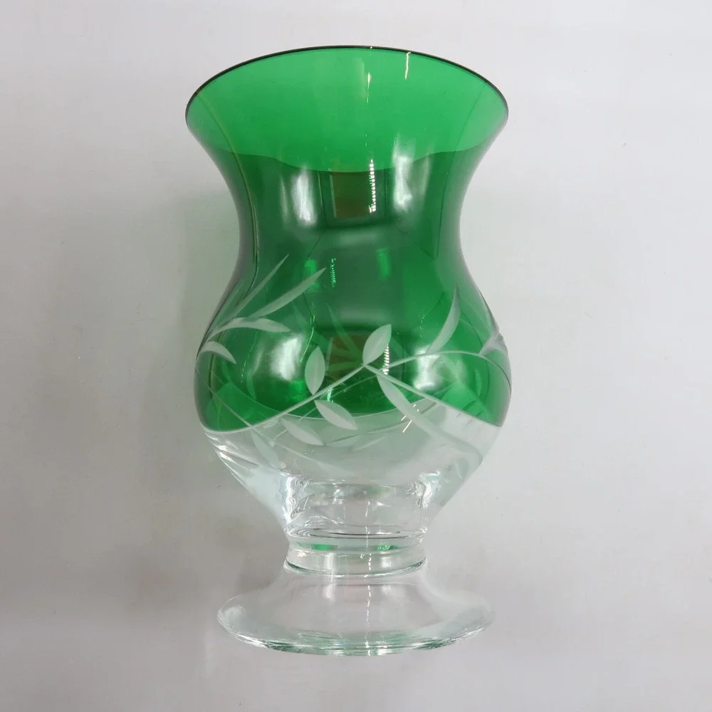 Lenox‎ Petite Floral Christmas Emerald Green Hurricane Candle Holder 8